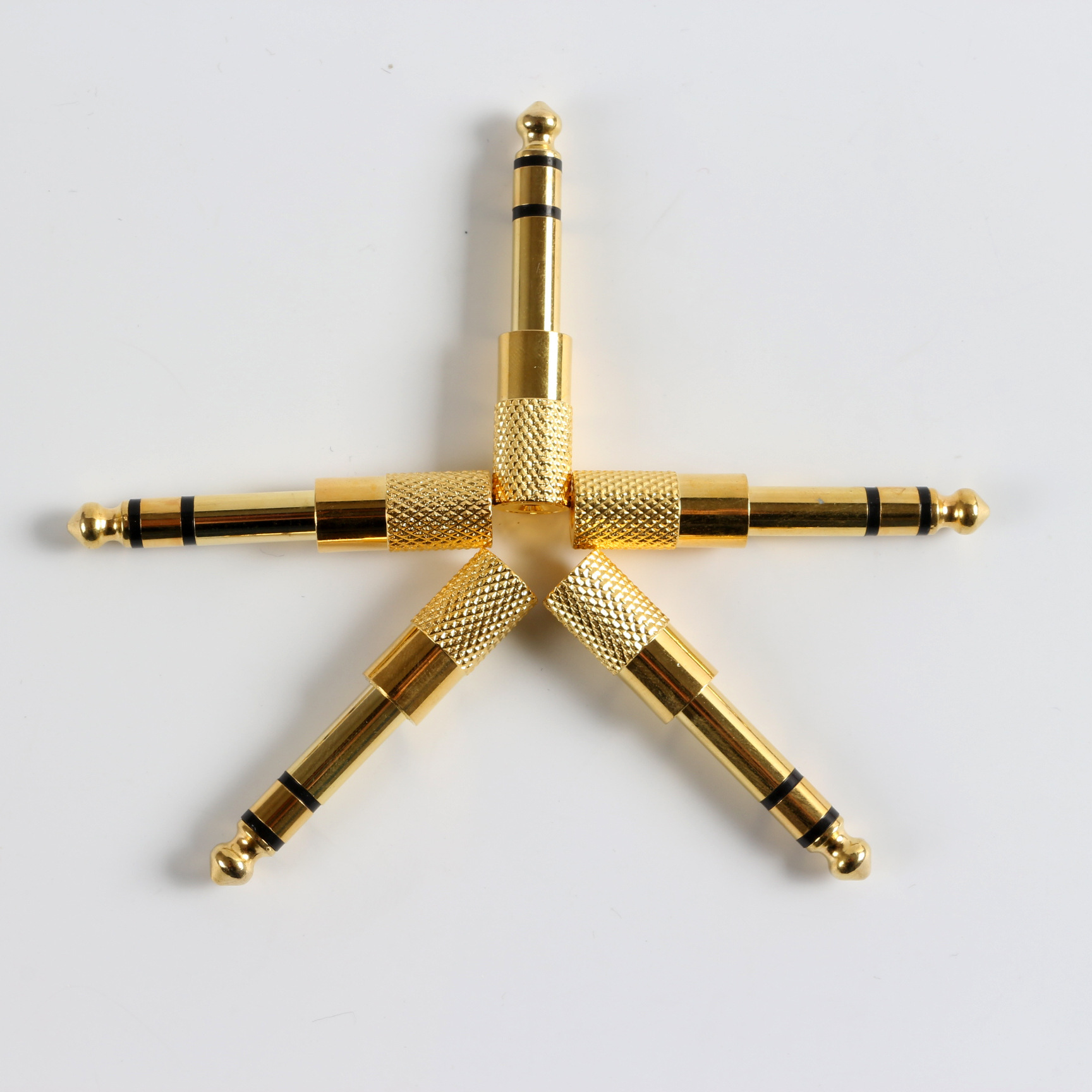 3,5 naar 6,35mm en 6,35 naar 3,5 Audiokabel Adapter Jack Stereo AUX Converter Versterker Verguld