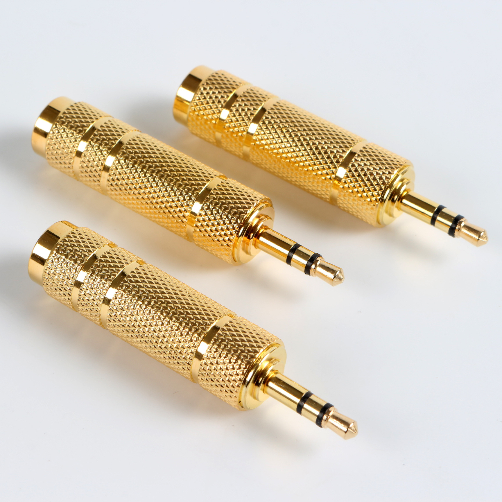 3,5 naar 6,35mm en 6,35 naar 3,5 Audiokabel Adapter Jack Stereo AUX Converter Versterker Verguld