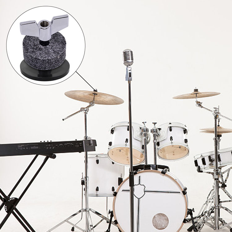 18 in 1 Drum voelde pad Set Vervangende Onderdelen Cimbaal Mouwen Vleugel Noten Ringen Wolvilt Pads