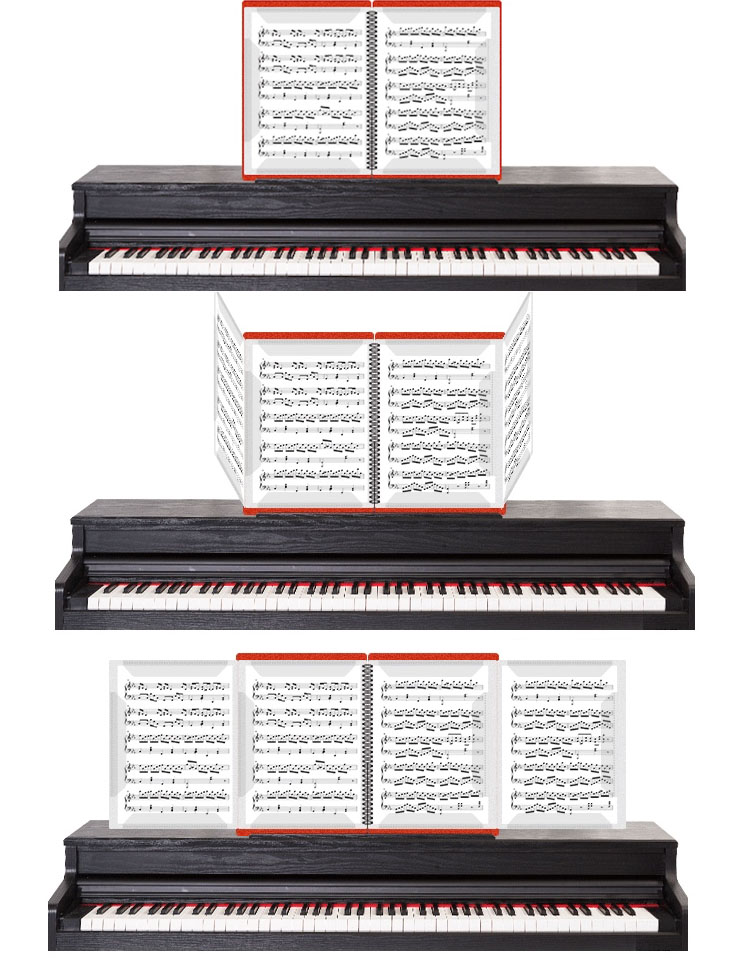 4 Paginas Vouwen Muziek Score Coil Map Praktijk Piano Papier A4 Vel Bestand Opslag Boek
