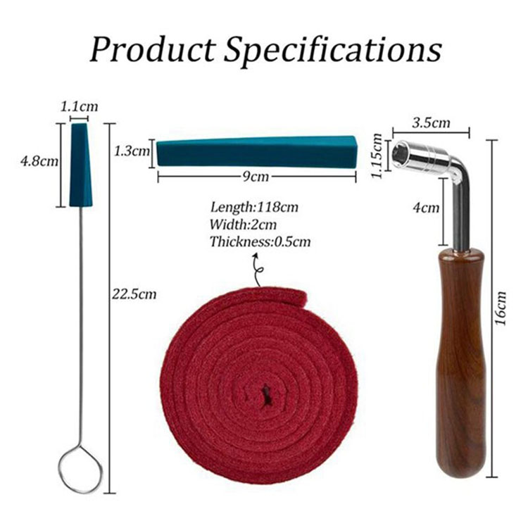 10-in-1 pianostemmingsleutel Hamervilt Temperamentstrip Rubber demper