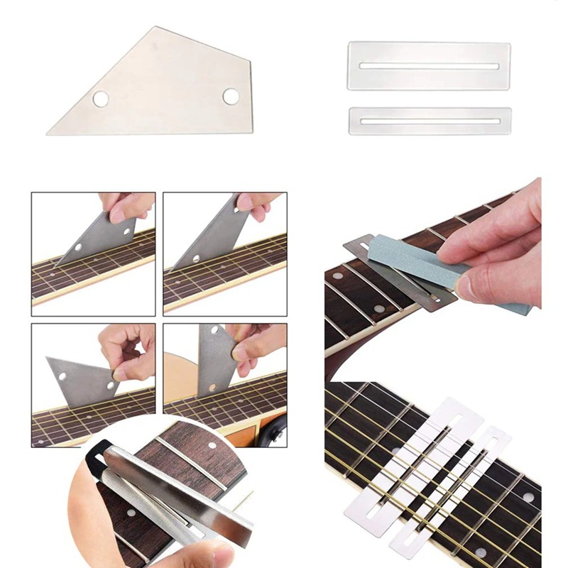 Gitaar 25 in 1 Tool Kit Repareren Onderhoud Gereedschap String Organizer Actie Ruler Gauge Meten