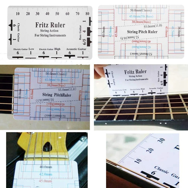 Gitaar 25 in 1 Tool Kit Repareren Onderhoud Gereedschap String Organizer Actie Ruler Gauge Meten