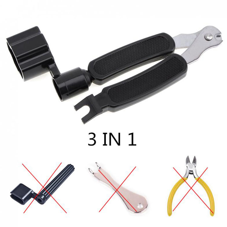 3 In 1 Gitaar Peg String Winder + String Pin Puller + String Cutter Gitaar Tool Set