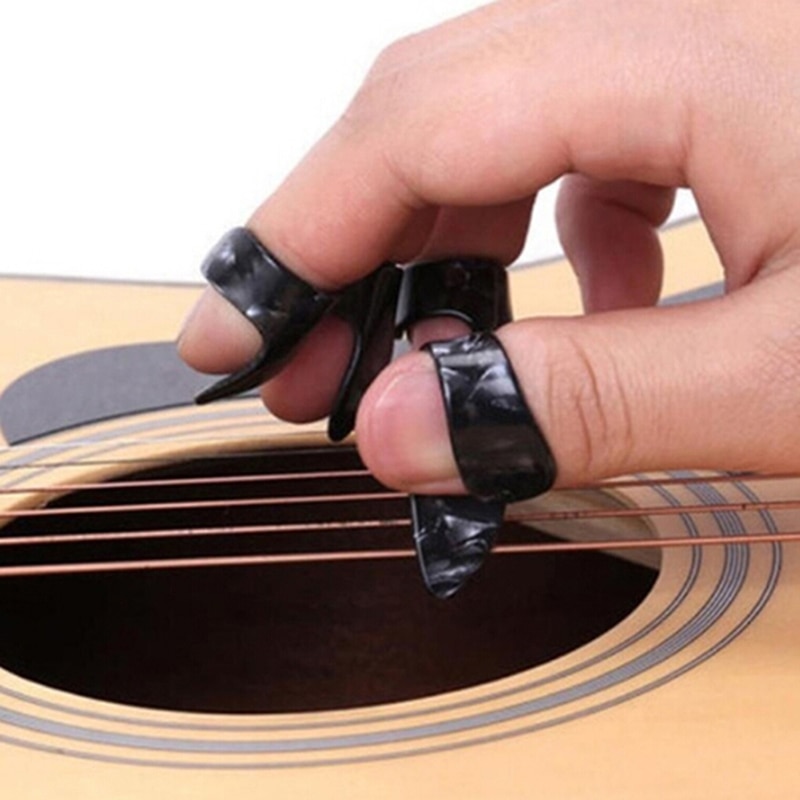 4 stuk Gitaar Plectrums Schede Duim Vinger wijsvinger middelvinger ringvinger