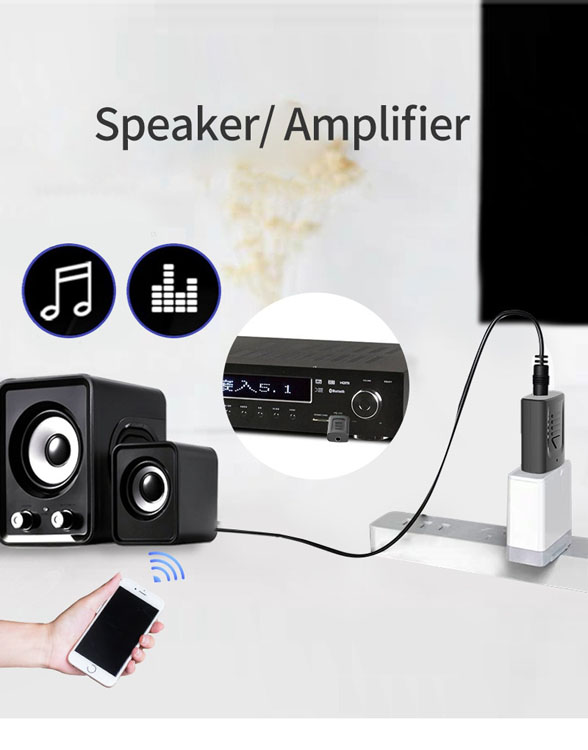 Bluetooth 5.0 Audio-ontvanger Zender 4 IN 1 Mini 3.5mm Jack AUX USB Adapter