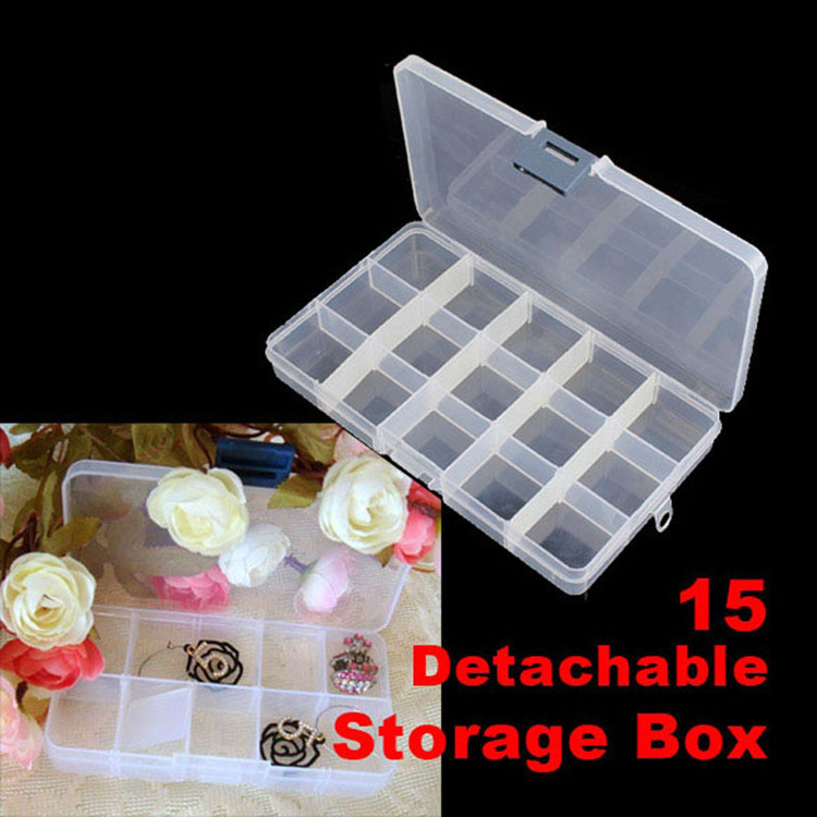 15 Slots Verstelbare Opbergdozen Plastic Opbergdozen 