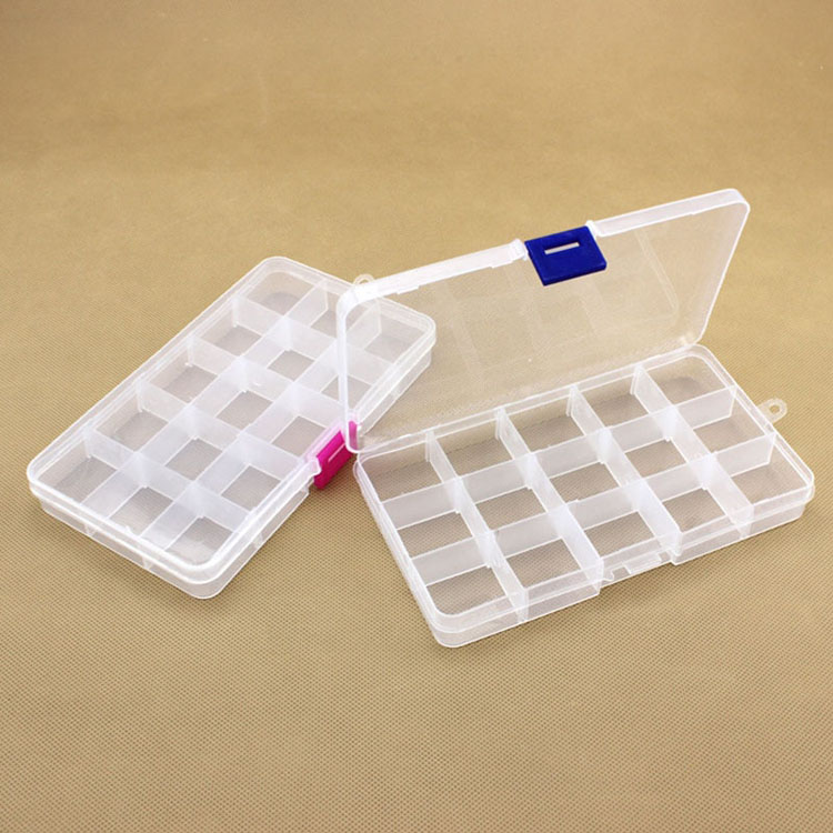 15 Slots Verstelbare Opbergdozen Plastic Opbergdozen 