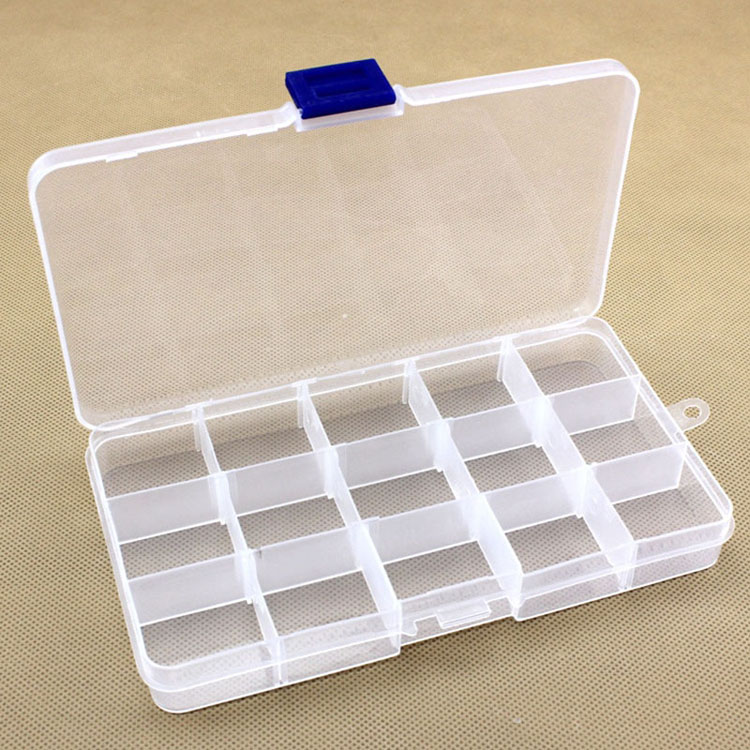 15 Slots Verstelbare Opbergdozen Plastic Opbergdozen 