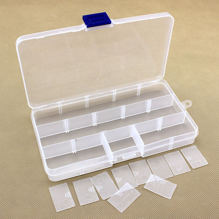 15 Slots Verstelbare Opbergdozen Plastic Opbergdozen 
