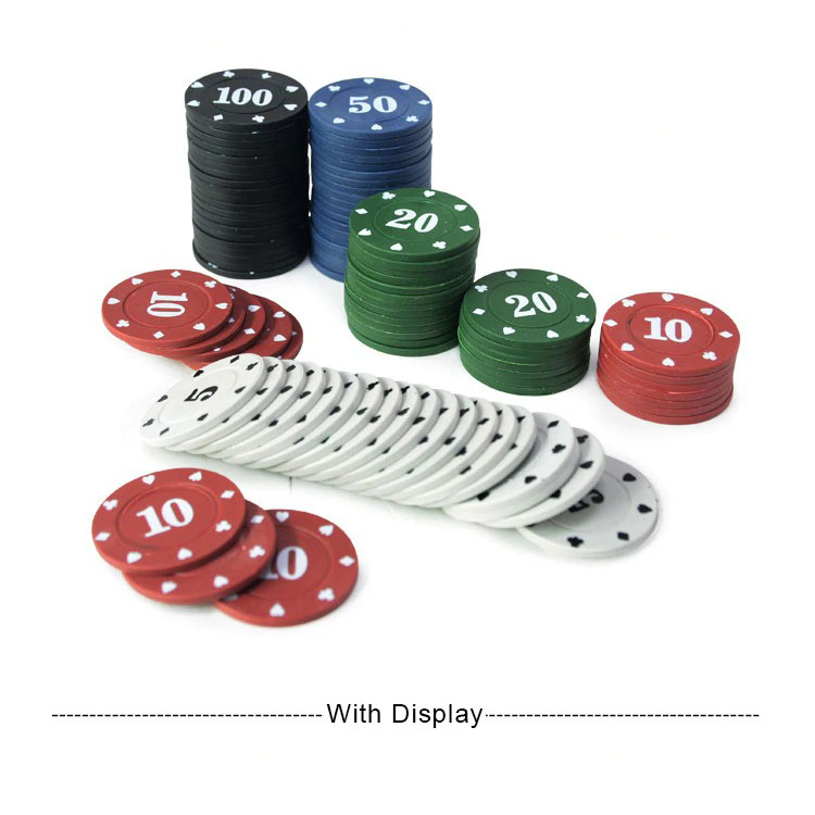 100Pcs Texas Poker Chip Tellen Bingo Chips Sets Casino Card Game waarden 1 2 5 10 20