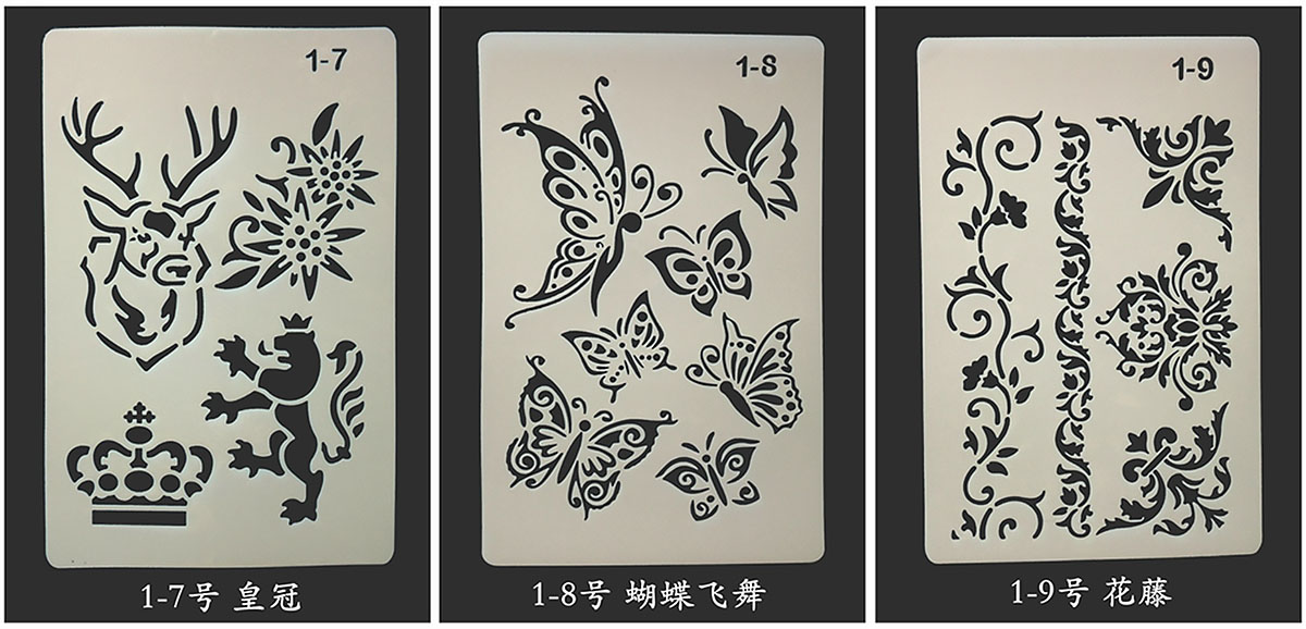 12 in 1 Kaart DIY Album Masking Spray Geschilderd Template Tekening Stencils Schilderen Scrapbooking Card 