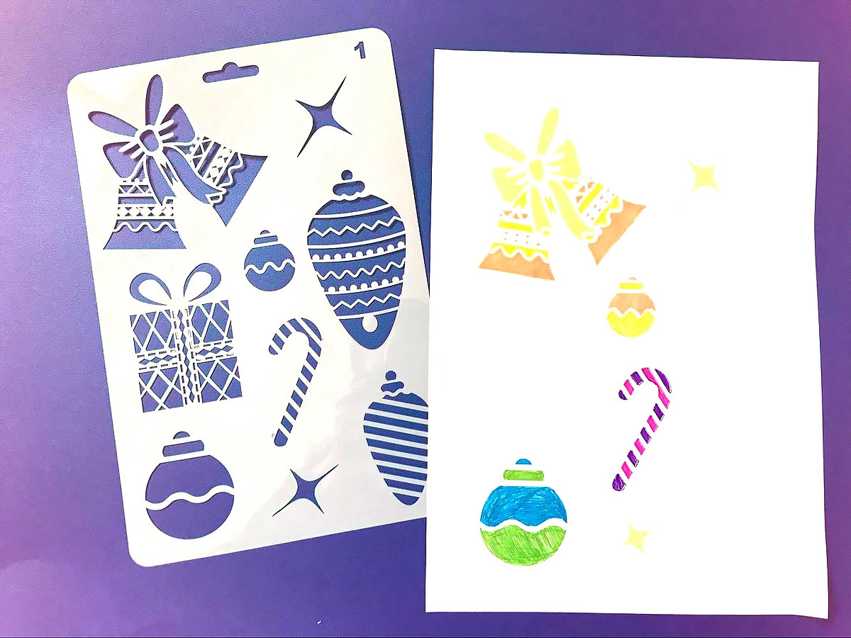 12 in 1 Kerst serie Kaart DIY Album Masking Spray Geschilderd Template Tekening Stencils Schilderen Scrapbooking Card 