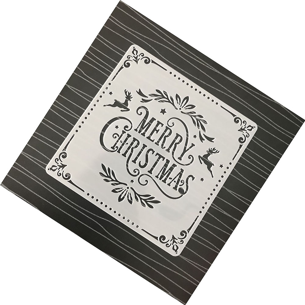 12 in 1 Kerst serie Kaart 13x13cm DIY Album Masking Spray Geschilderd Template Tekening Stencils Schilderen Scrapbooking Card 