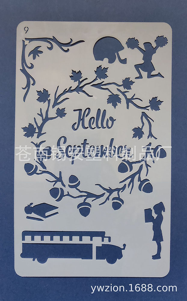 13 in 1 Kaart DIY Album Masking Spray Geschilderd Template Tekening Stencils Schilderen Scrapbooking Card Maand