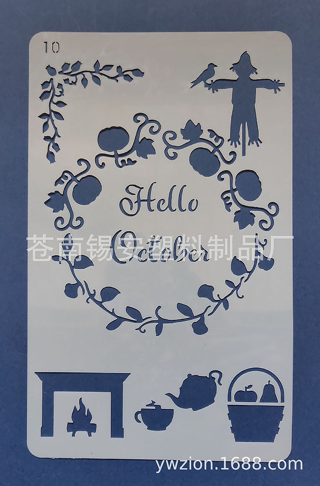 13 in 1 Kaart DIY Album Masking Spray Geschilderd Template Tekening Stencils Schilderen Scrapbooking Card Maand