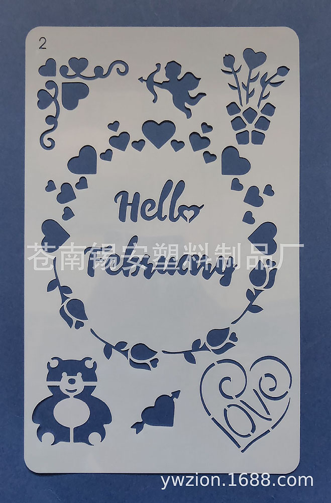 13 in 1 Kaart DIY Album Masking Spray Geschilderd Template Tekening Stencils Schilderen Scrapbooking Card Maand