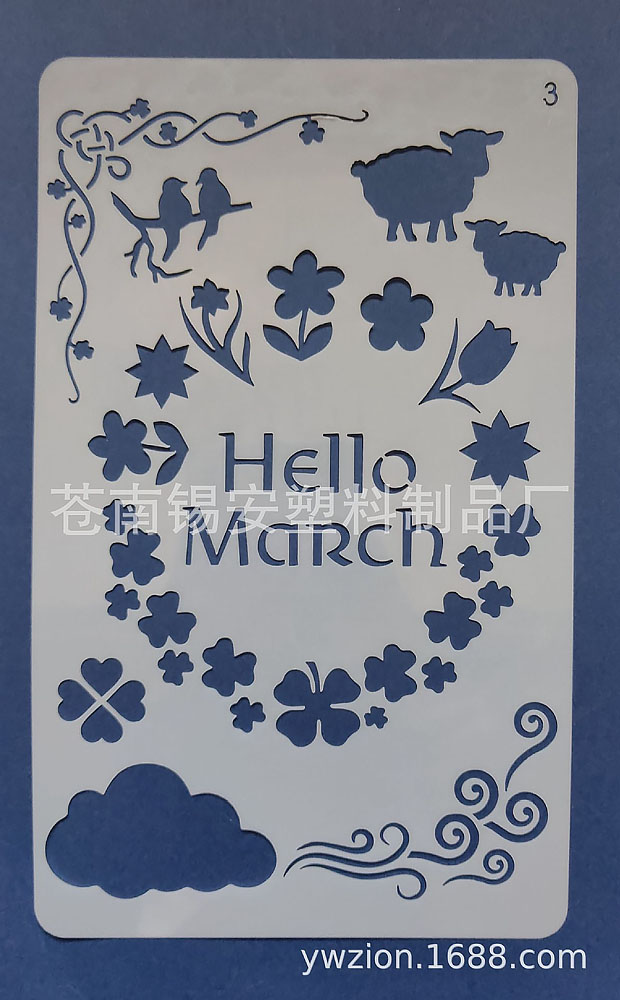 13 in 1 Kaart DIY Album Masking Spray Geschilderd Template Tekening Stencils Schilderen Scrapbooking Card Maand