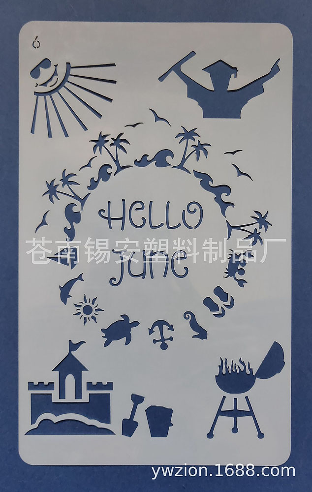 13 in 1 Kaart DIY Album Masking Spray Geschilderd Template Tekening Stencils Schilderen Scrapbooking Card Maand