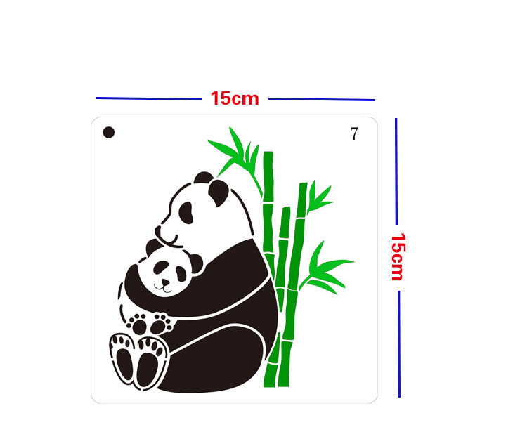 16 in 1 Kaart DIY Album Masking Spray Geschilderd Template Tekening Stencils Schilderen Scrapbooking Card Dieren