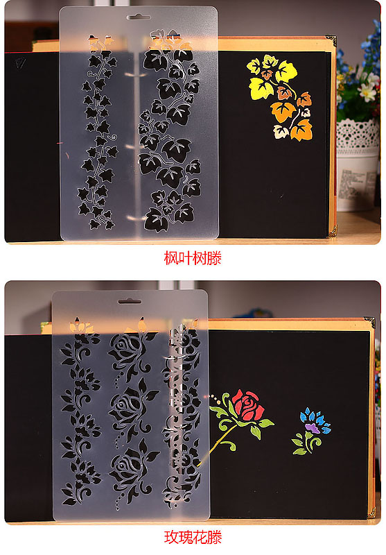 21 in 1 Kaart DIY Album Masking Spray Geschilderd Template Tekening Stencils Schilderen Scrapbooking Card 