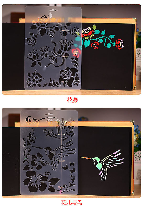 21 in 1 Kaart DIY Album Masking Spray Geschilderd Template Tekening Stencils Schilderen Scrapbooking Card 