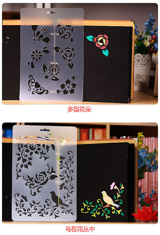 21 in 1 Kaart DIY Album Masking Spray Geschilderd Template Tekening Stencils Schilderen Scrapbooking Card 