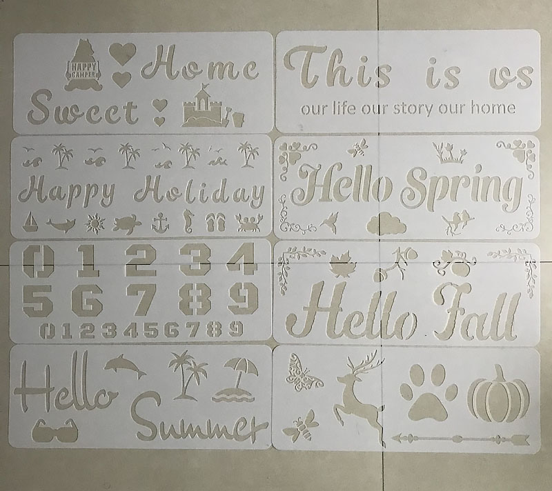 23 in 1 Kaart DIY Album Masking Spray Geschilderd Template Tekening Stencils Schilderen Scrapbooking Card Home Feest