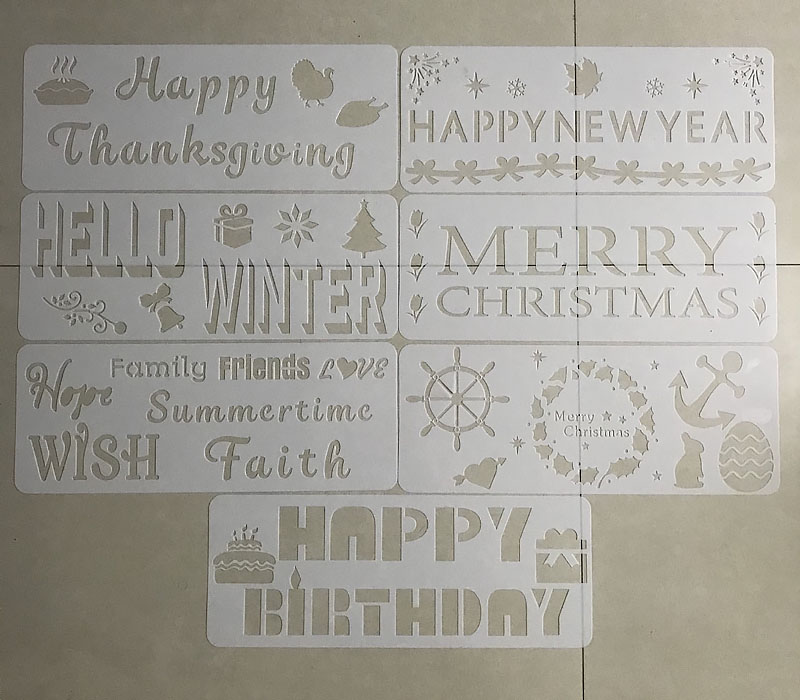 23 in 1 Kaart DIY Album Masking Spray Geschilderd Template Tekening Stencils Schilderen Scrapbooking Card Home Feest