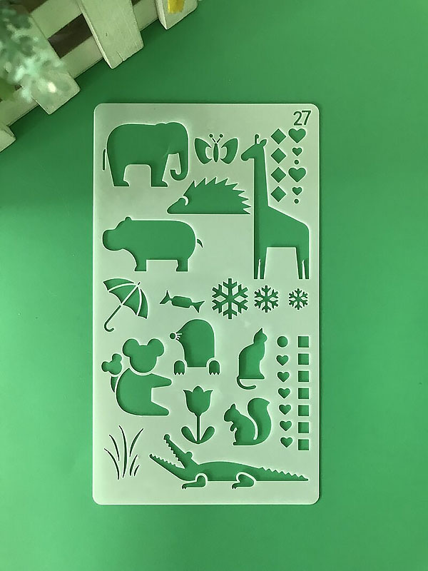 30 in 1 Kaart DIY Album Masking Spray Geschilderd Template Tekening Stencils Schilderen Scrapbooking Card 