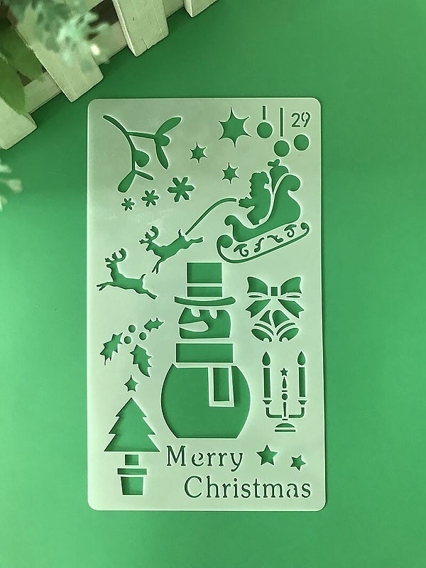 30 in 1 Kaart DIY Album Masking Spray Geschilderd Template Tekening Stencils Schilderen Scrapbooking Card 
