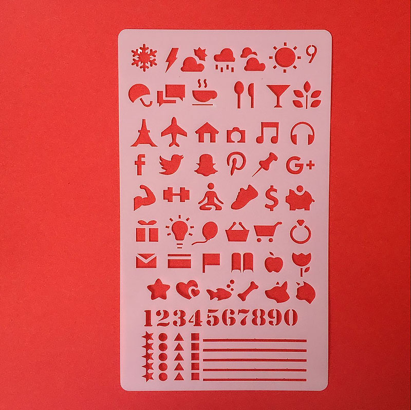 30 in 1 Kaart DIY Album Masking Spray Geschilderd Template Tekening Stencils Schilderen Scrapbooking Card 