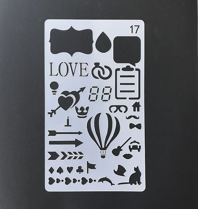 30 in 1 Kaart DIY Album Masking Spray Geschilderd Template Tekening Stencils Schilderen Scrapbooking Card 