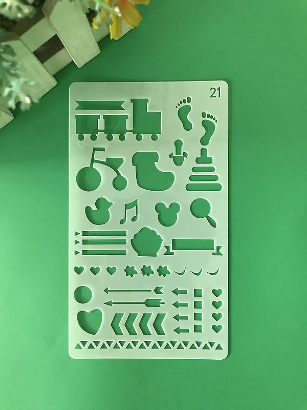 30 in 1 Kaart DIY Album Masking Spray Geschilderd Template Tekening Stencils Schilderen Scrapbooking Card 