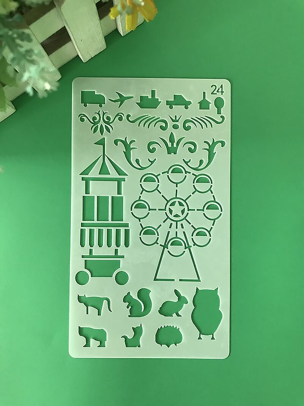 30 in 1 Kaart DIY Album Masking Spray Geschilderd Template Tekening Stencils Schilderen Scrapbooking Card 
