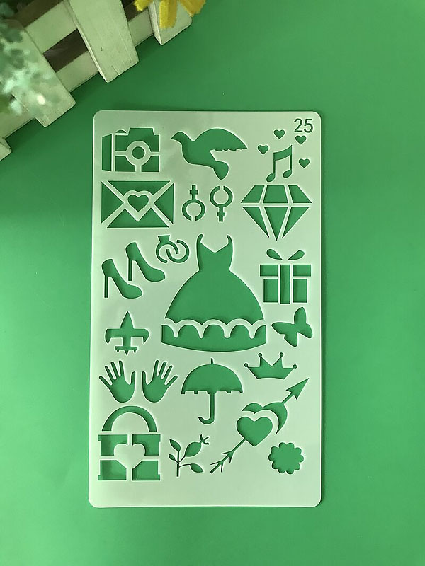 30 in 1 Kaart DIY Album Masking Spray Geschilderd Template Tekening Stencils Schilderen Scrapbooking Card 