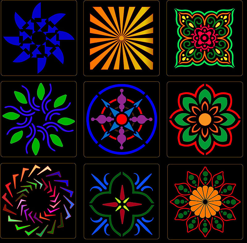 56 in 1 Kaart DIY Album Masking Spray Geschilderd Template Tekening Stencils Schilderen Scrapbooking Card Mandala