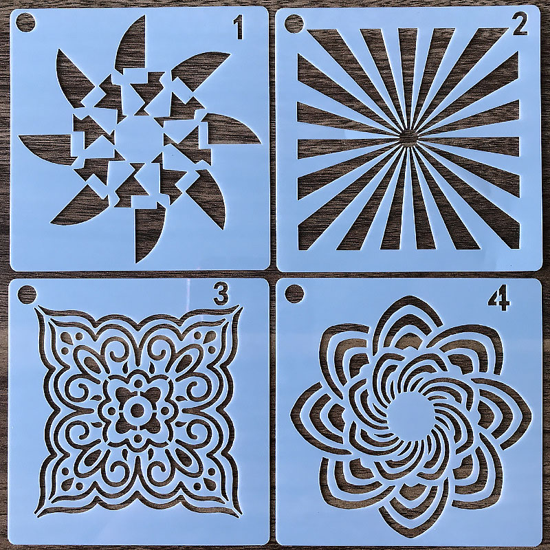 56 in 1 Kaart DIY Album Masking Spray Geschilderd Template Tekening Stencils Schilderen Scrapbooking Card Mandala