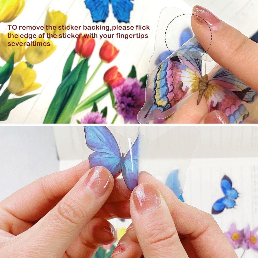 40 stuk zoete bloem Transparant stickers voor kinderen en volwassenen Beloningsstickers Journal Laptop Telefoon Stickers