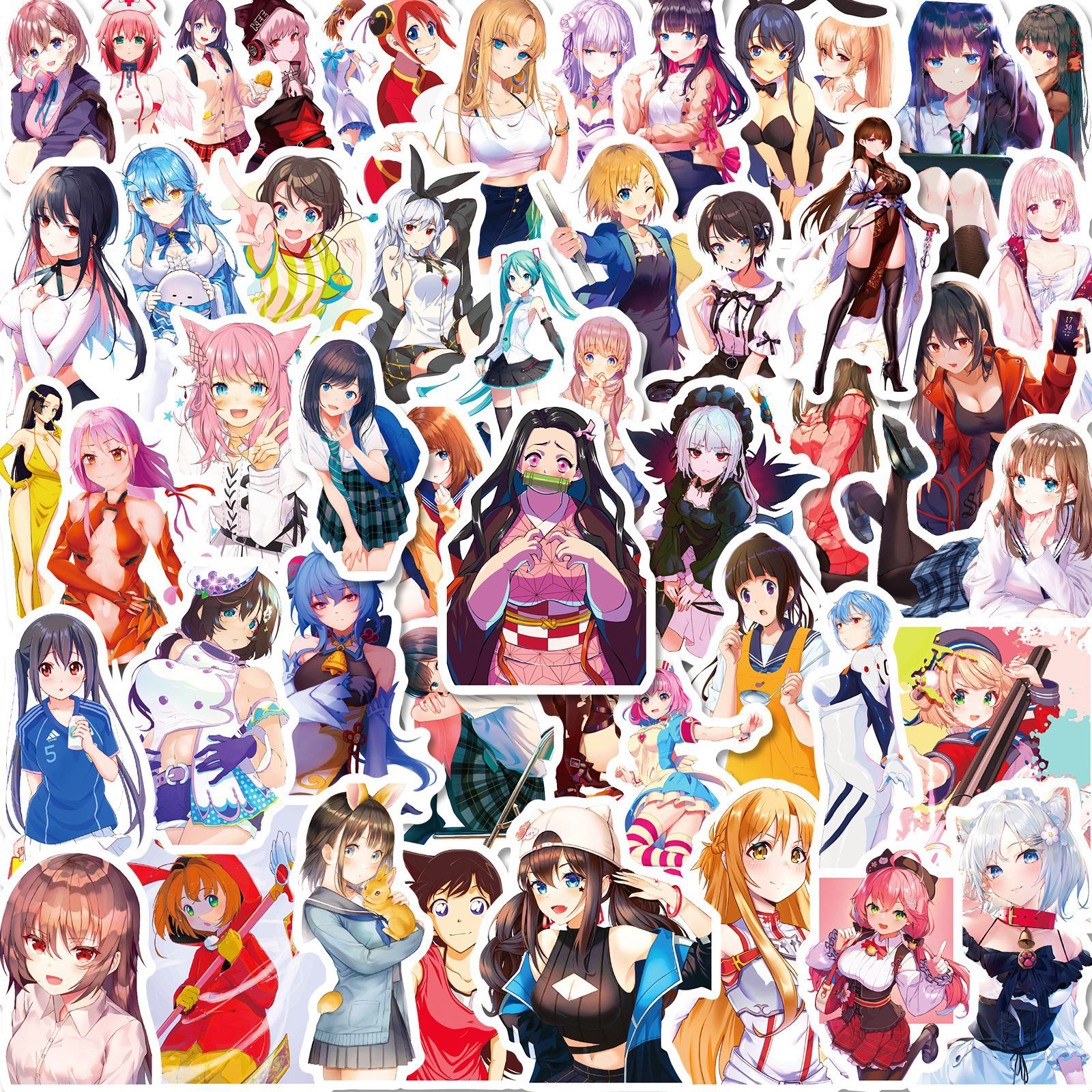 50 stuk japanse anime schoonheid Cartoon stickers voor kinderen en volwassenen Beloningsstickers Journal Laptop Telefoon Stickers