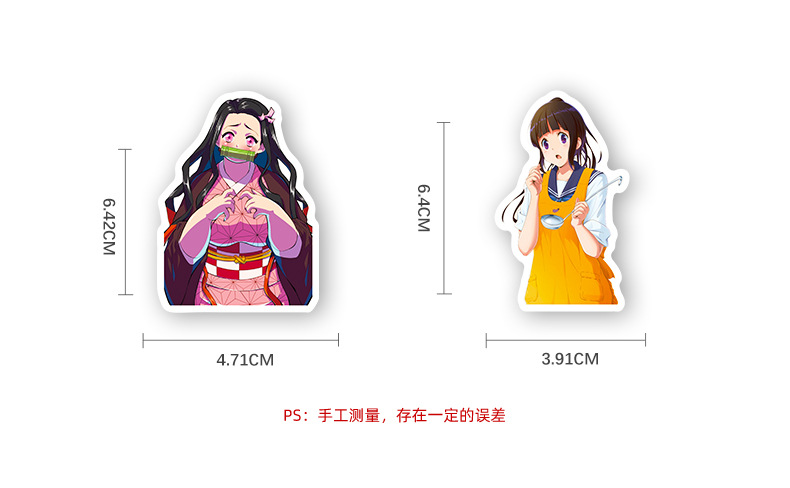 50 stuk japanse anime schoonheid Cartoon stickers voor kinderen en volwassenen Beloningsstickers Journal Laptop Telefoon Stickers