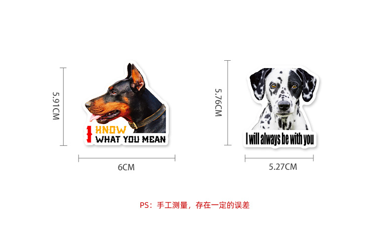 50 stuk schattige puppy dog hond Cartoon stickers voor kinderen en volwassenen Beloningsstickers Journal Laptop Telefoon Stickers
