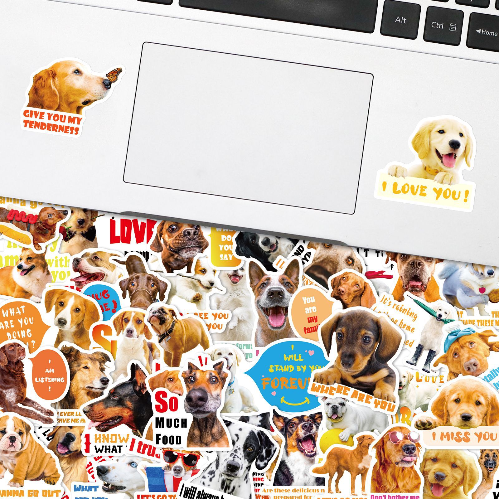 50 stuk schattige puppy dog hond Cartoon stickers voor kinderen en volwassenen Beloningsstickers Journal Laptop Telefoon Stickers