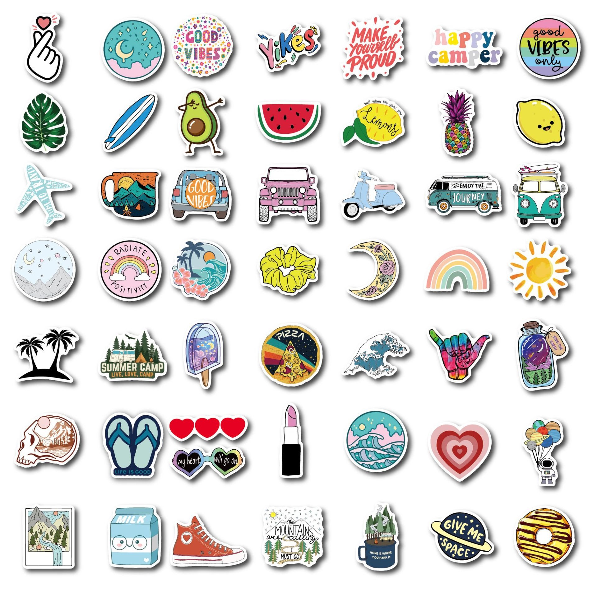 100 stuk A003 vakantie holiday Cartoon stickers voor kinderen en volwassenen Beloningsstickers Journal Laptop Telefoon Stickers
