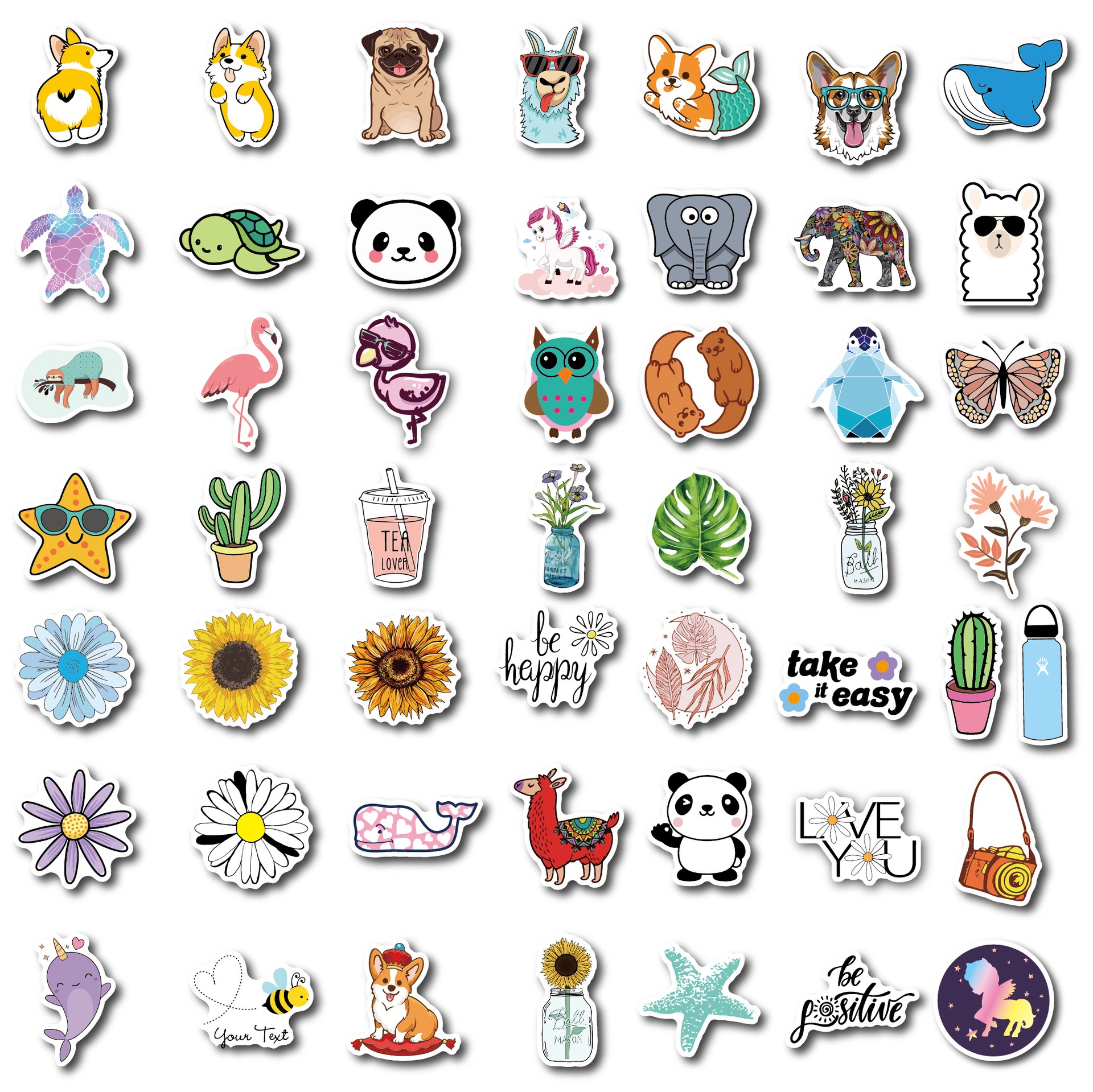 100 stuk A003 vakantie holiday Cartoon stickers voor kinderen en volwassenen Beloningsstickers Journal Laptop Telefoon Stickers