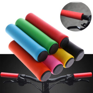 1 Paar Fiets Spacescooter  Soft Foam Spons Stuur Grips Cover Siliconen Grip Handvat bar Zwart Kleur