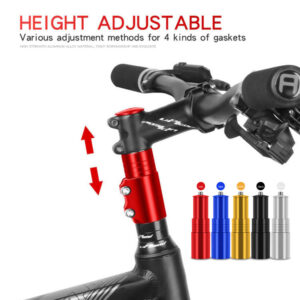 Aluminium Fiets Vorkbuis Riser Stuur Extender Stem Head Up Adapter Zwart kleur