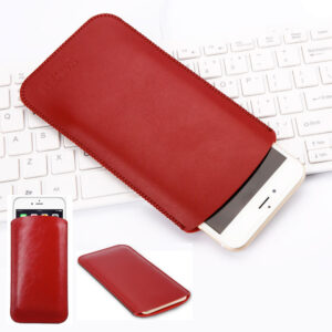 iphone 7 plus voor Samsung Huawei Luxe leather Hoesje case Rood