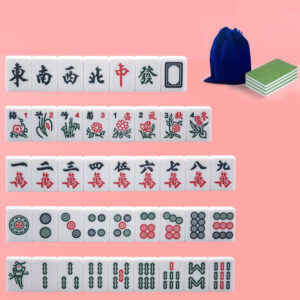 22mm Top-kwaliteit Mini Travelling Mahjong Draagbare Acryl Majiang Set