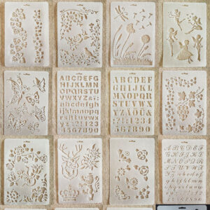 21 in 1 Kaart DIY Album Masking Spray Geschilderd Template Tekening Stencils Schilderen Scrapbooking Card